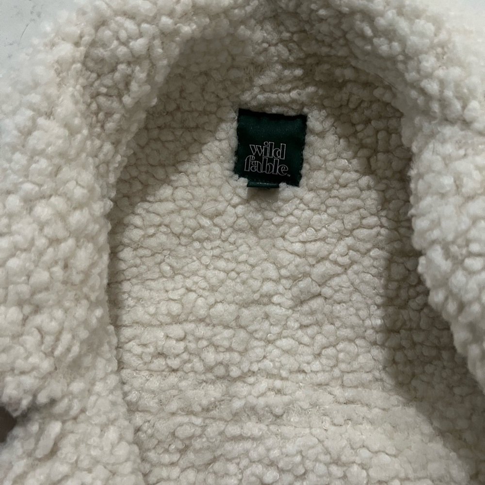 Wild Fable Cream Teddy Jacket with Button Closure - Picture 8 of 12